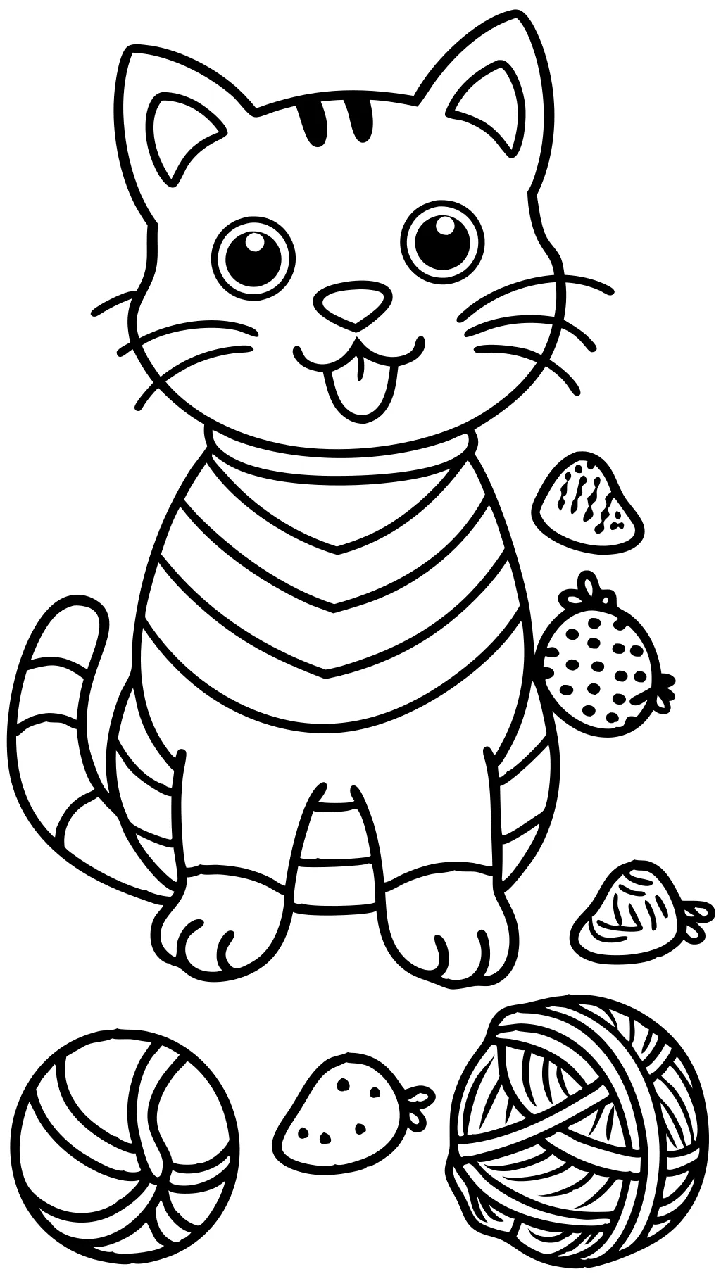 coloriages de chat drôle